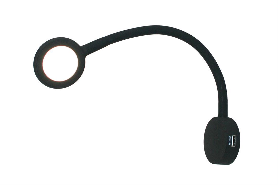 Verona flexibele silicone spot+USB zwart+TSD verpakt