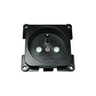 Socket 230V french Black  C-line