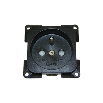 Socket 230V french Black  C-line