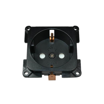 Socket 230V Black C-line