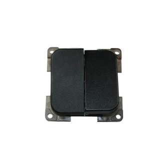 Schakelaar dubbel ZWART C-line verpakt