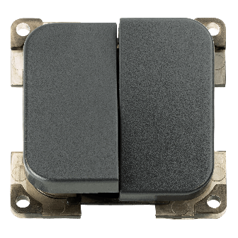 Schakelaar dubbel ANTRACIET C-line  verpakt