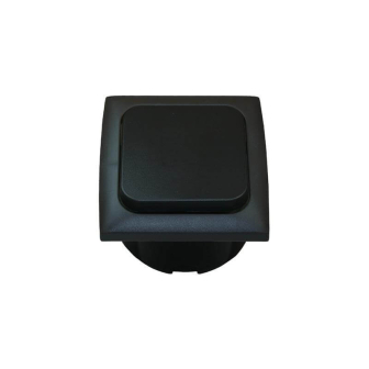 Schakelaar + afdekraam + isods ZWART Opal verpakt