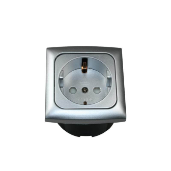 Wandk.ds + afdekraam + isods ZILVER Opal