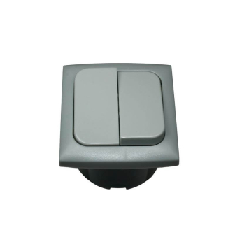 Schakelaar dubbel + afdekraam + isods GRIJS Opal