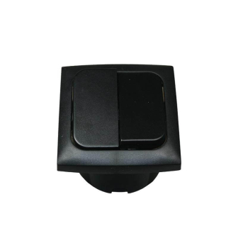 Double Switch+isobox+coverframe black Opal