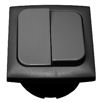 Schakelaar dubbel + afdekraam + isods ANTRACIET Opal