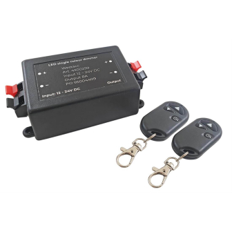 Led-dimmer 8A +2xafstandsbediening +1 ontvanger - wit doosje