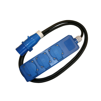 Box+4 sockets+cover 1.5m.npr.3x1.5 sch.plug