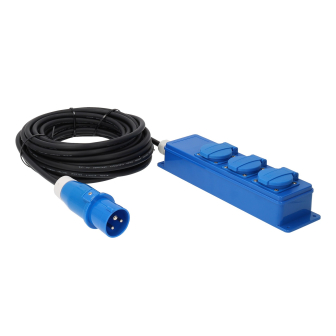 Box+3 sockets+cover 10m.npr.3x1.5 sch.