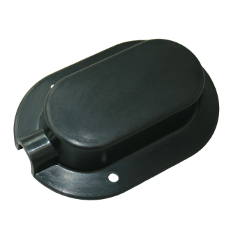 Black cable entry cover