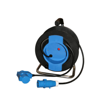 Haspel 50m 3x1.5 CEE stekker+winkelkoppeling