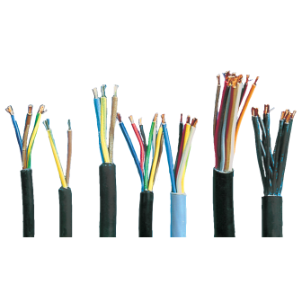 7 core cable VMVL 6x1.5 + 1x2,5 black/mtr