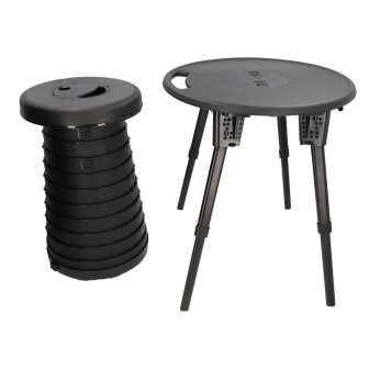 Torcasa foldable set: table, stool and lamp holder