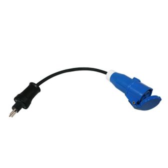 Conv.lead 40cm.Swiss plug+CEE coupler