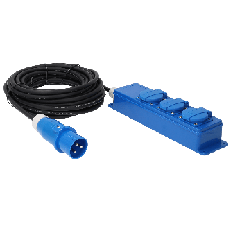 Box+3 sockets+cover 10m.npr.3x1.5 sch.