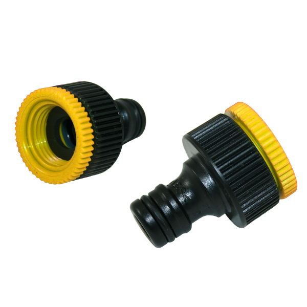 Panama tap adapter for water hose - 3/4 and 1/2 inch
