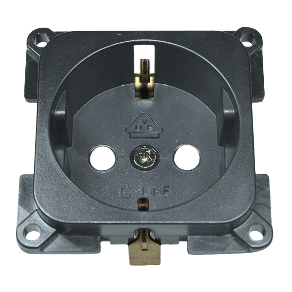C-Line socket 230V anthracite - packed
