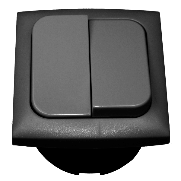C-Line 2 way light switch with Opal faceplate anthracite - packed