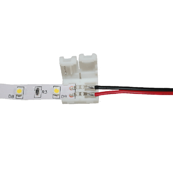 Cingoli connector for LED strip 8mm, prewired with 15cm cable