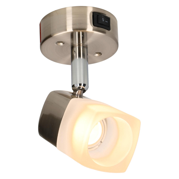 Luna surface spot 10-15V DC with switch - ECE R10 - brushed steel - without sales packaging