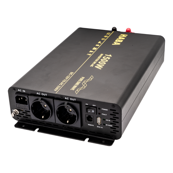 Pure Sine Wave inverter 12V-230V - 1500W with AC-priority