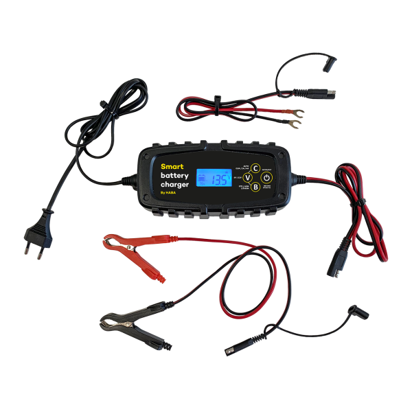 Smart battery charger suitable for lead, lithium ion and AGM batteries