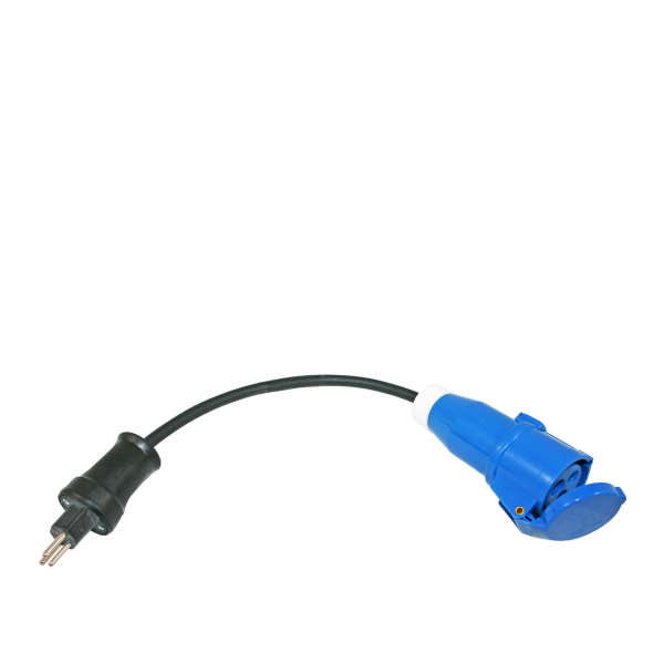 Camping cable adapter Switzerland plug to CEE coupler - without sales packaging