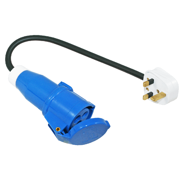 UK conversion lead camping British plug to CEE coupler