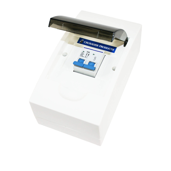 Fusebox 4 way with double pole circuit breaker B10A