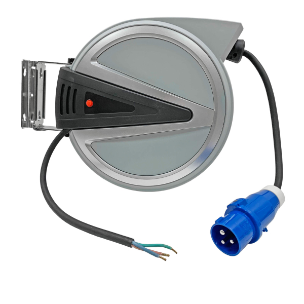 Motorhome and caravan automatic electric cable reel with 15 metres of neoprene cable 3x 2.5 mm²