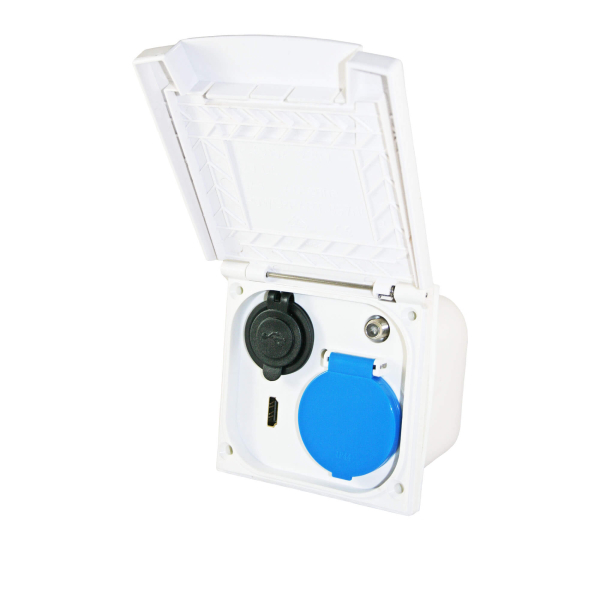 New Model Line ESB-3 motorhome and caravan outlet socket with USB charging port