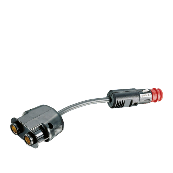 12 Volt adapter cable UNI plug to double Bosch socket