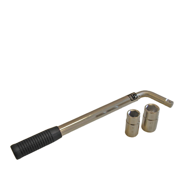 Telescopic wheel nut wrench 17/19mm and 21/23mm