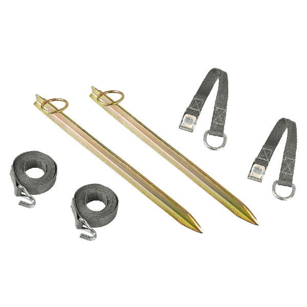 Bisella storm tie down kit for canopy and awning