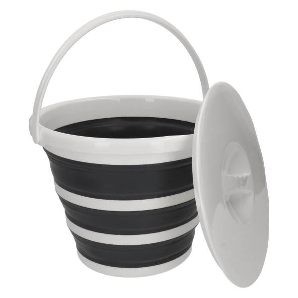 Foldable bucket with lid 10L