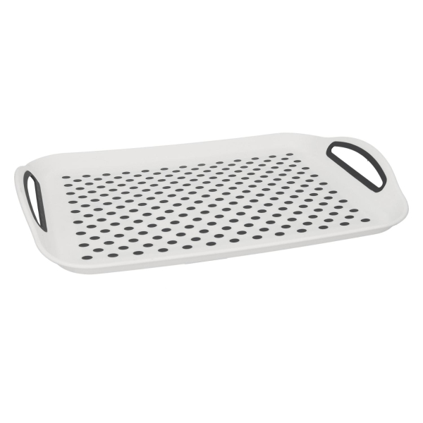 Anti slip plastic serving tray or water collector tray for dish drying rack