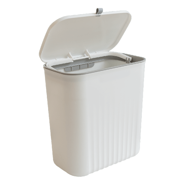 Brescia waste bin with swing away lid