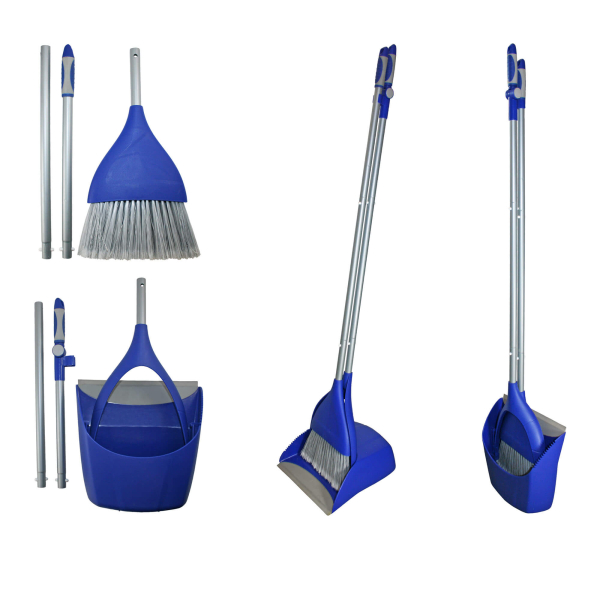 Quick-Clean long handled dustpan and brush