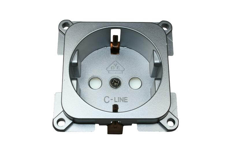 C-Line socket 230V silver - packed