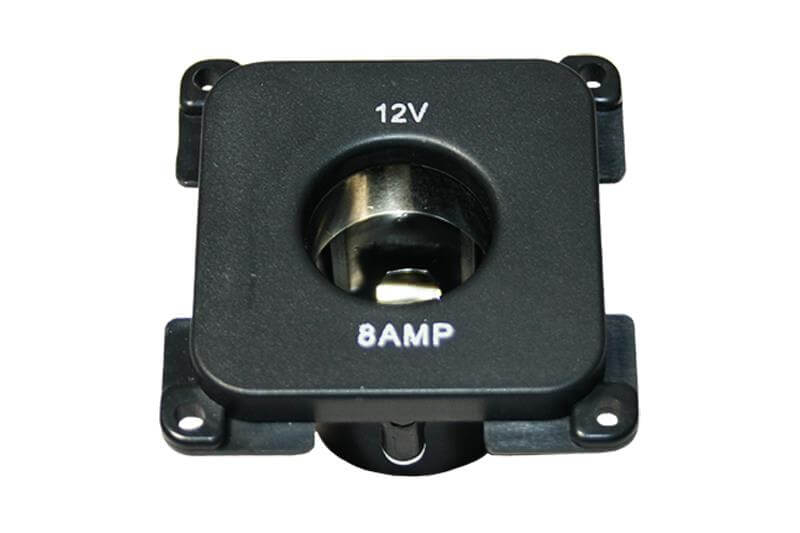 C-Line socket 12V black - packed
