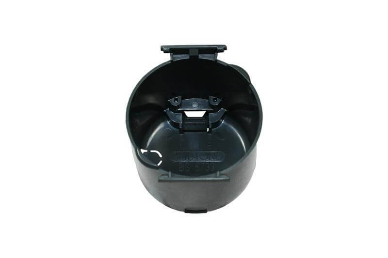 C-Line back box with cable clamp for recessed sockets