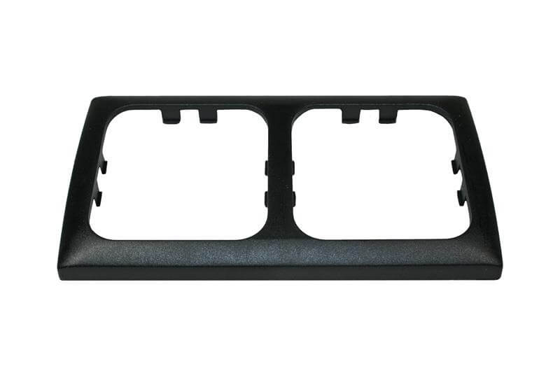 Opal faceplate 2 way black