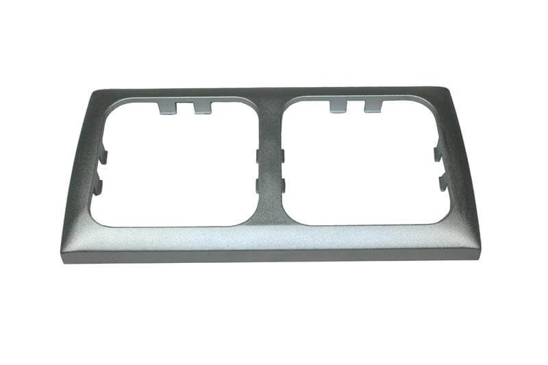 Opal faceplate 2 way silver - packed