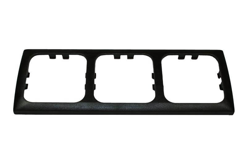 Opal faceplate 3 way black