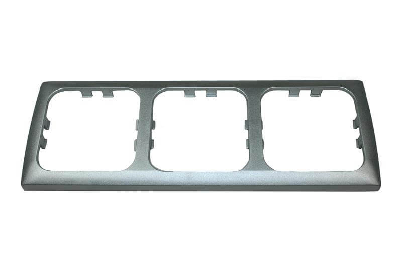 Opal faceplate 3 way silver