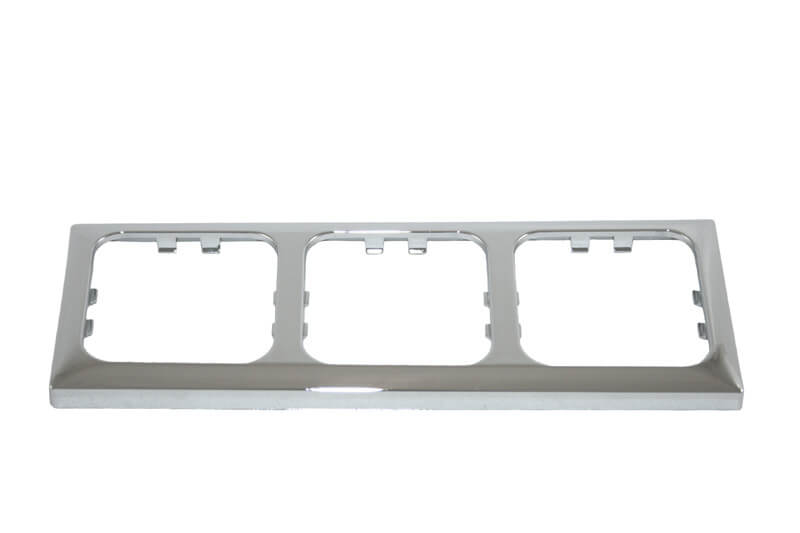 Opal faceplate 3 way chrome