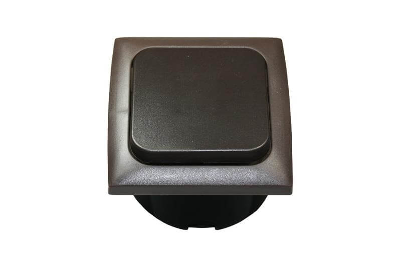 C-Line light switch with Opal faceplate brown