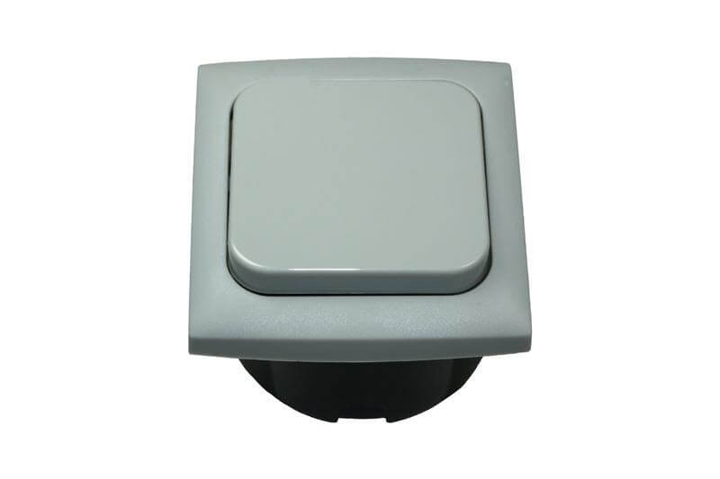 C-Line light switch with Opal faceplate grey