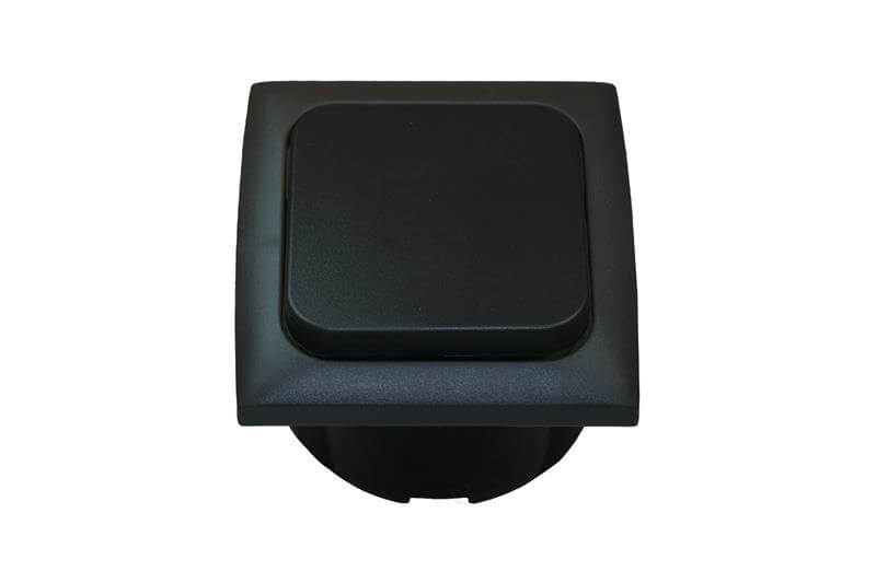C-Line light switch with Opal faceplate black - packed
